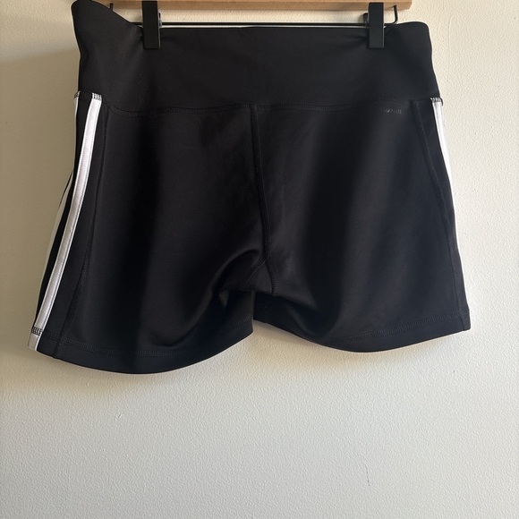 Adidas Women's Black and White Athletic Shorts - Picture 2 of 4